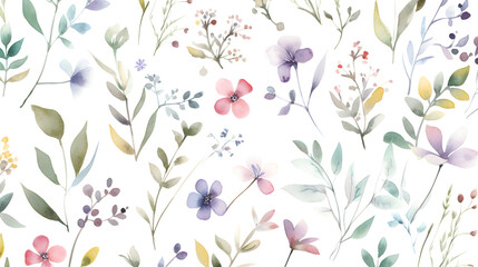 This print pattern is watercolor small flowers abstract graphic poster background