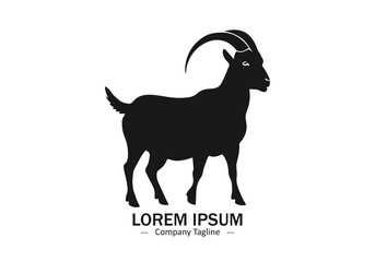 abstract and minimal Goat sheep logo for your business.