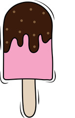 Popsicle, Ice cream  Illustration for Creative Projects.  