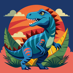 cartoon dinosaur vector illustration