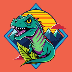 cartoon dinosaur vector illustration