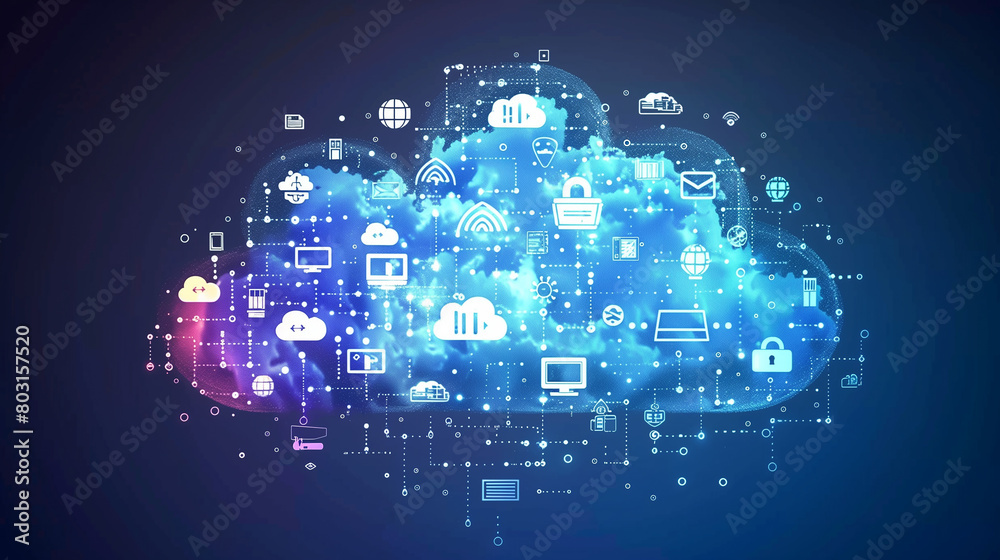 Poster a diverse array of software-as-a-service (saas) applications accessible via the cloud, catering to d