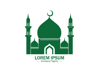 abstract and minimal islamic Mosque logo mosque vector icon