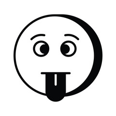 Visually perfect dumb emoji icon design, easy to use and download