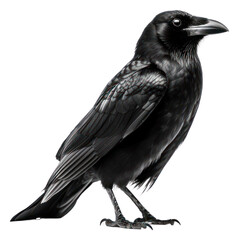 Fototapeta premium PNG Raven blackbird animal white background
