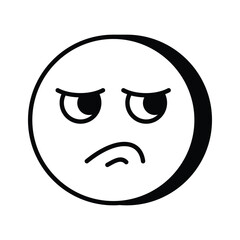 Disgusted emoji vector design, customizable unique vector