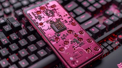 a smartphone under attack by a mobile cryptocurrency mining malware, showing the unauthorized use of device resources.