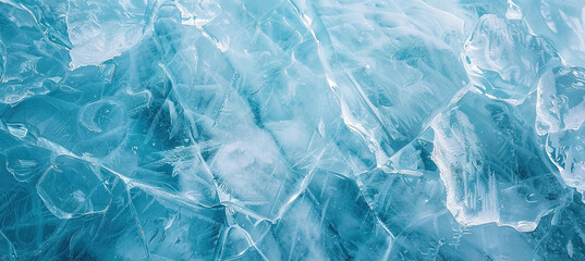 Obraz premium Natural blue ice texture of surface