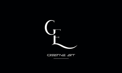 GE, EG, G, E abstract letters logo monogram