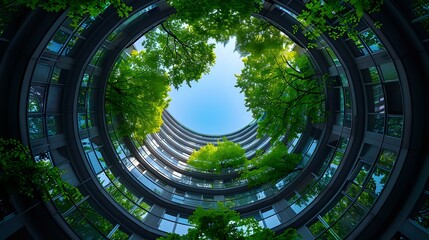 Futuristic Urban Design with Green Spaces