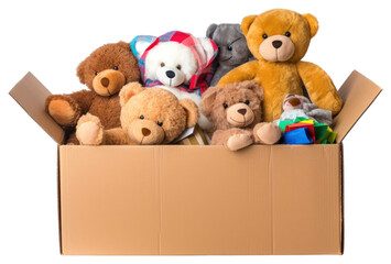 PNG Donation box cardboard toy white background