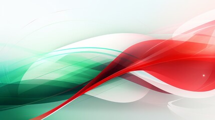 Naklejka premium A vibrant abstract background featuring red, green, and white colors