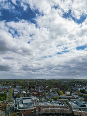 Aerial View of Historical Canterbury City Centre, Kent, England, Great Britain. April 20th, 2024