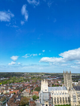 Aerial View of Historical Canterbury City Centre, Kent, England, Great Britain. April 20th, 2024