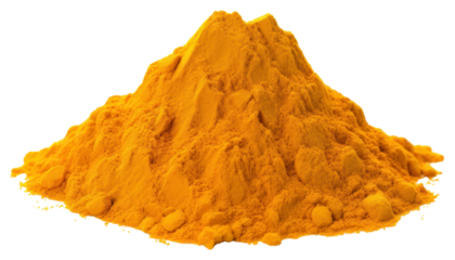 PNG Turmeric powder white background ingredient freshness