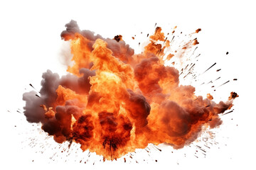 Massive Inferno fire explosion border PNG Intense Combustion Blast isolated on Transparent and white background - flying fire Debris Firefighter Advertising concept