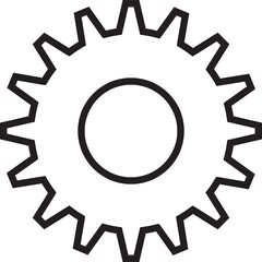 Gear Icon Line Illustration