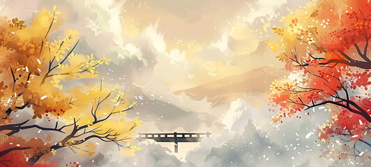 Beautiful Japanese style background