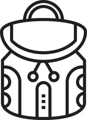 Backpack Icon Illustration
