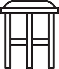 Stool Chair Icon Line Art