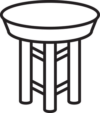 recommend clip art: Stool Chair Icon Line Art