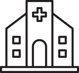 Obraz premium Hospital Building Icon