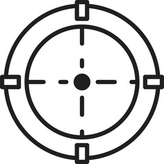 Bullseye Mark and Crosshair Symbol