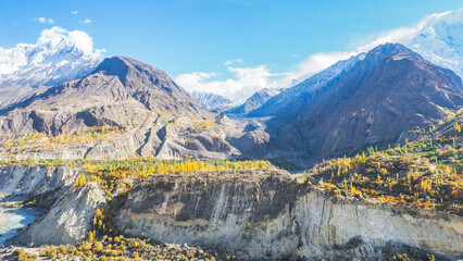 The mountain scenery is very beautiful. of Pakistan