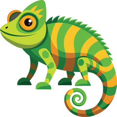 Chameleon Vector Art. Chameleon Animals Vector Illustration