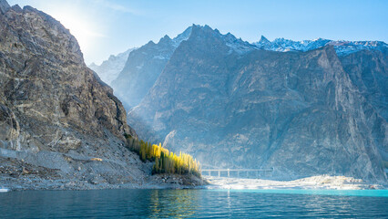 The source of pristine, blue water is in the northern part of Pakistan.