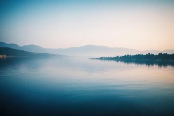 Obraz premium sunrise over the lake