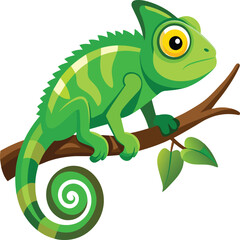 Fototapeta premium Chameleon Vector Art. Chameleon Animals Vector Illustration