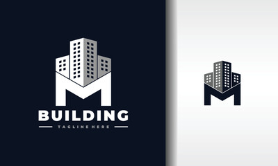 letter M apartment build logo
