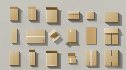 box, cardboard, carton, package, shipping, delivery, boxes, brown, container, packaging, moving, 3d, packing, warehouse, storage, transportation, vector, cargo, parcel, paper, pallet, business, illust