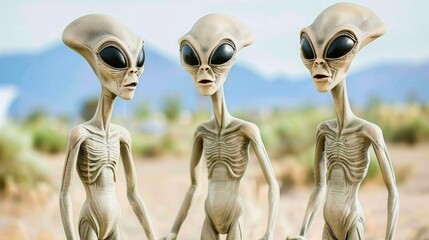 Aliens on the planet Earth - obrazy, fototapety, plakaty