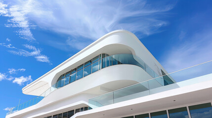 Fototapeta premium modern white building, modern architecture