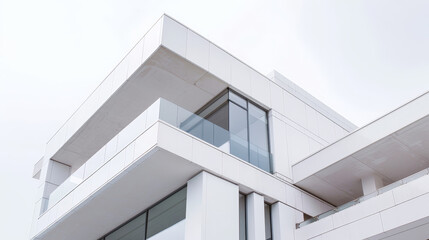 Obraz premium modern white building, modern architecture
