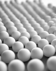 ping pong balls, isolated white background, copy space for text