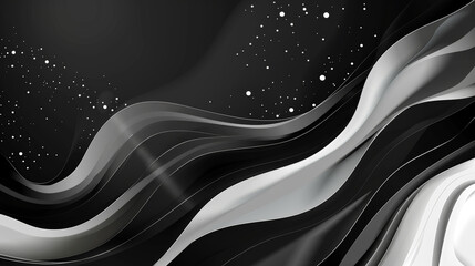 abstract black wavy background
