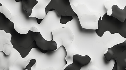 3D weißer Camouflage Hintergrund, Schnee Militärhintergrund, Tapetenmuster, schwarzes Camouflage, graues Camouflage	