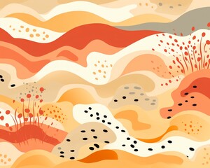 Neutral prints, soft summer sands, seamless vector pattern for light and airy textile design ,  pattern