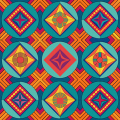 seamless pattern with shapes, Seamless patterns of abstract geometric shapes for backgrounds