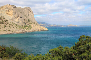 Crimea. Blue Bay is a picturesque bay near the village of Novy Svet.