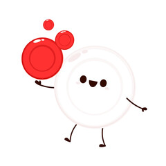Red and white blood cell character design.