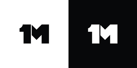 Unique and simple 1M logo design