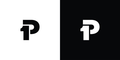 Unique and simple 1P logo design