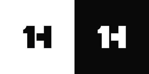 Unique and simple 1H logo design