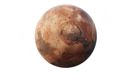 Fototapeta premium planet mars on white background