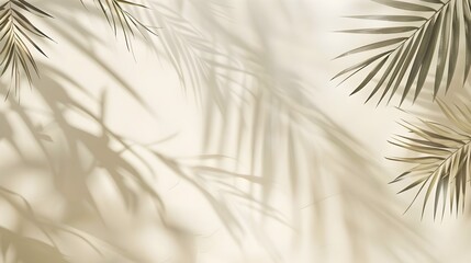 Obraz premium Palm leaves shadows background