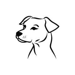 Dog line art vector logo